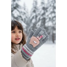 Kitti 4-8 Yaş Kız Çocuk Triko Eldiven