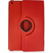 Pazarcan Ipad 13 (2024) Kılıf 360 Tablet Deri Kılıf - Kırmızı