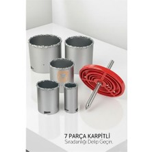 Nirvado Shop Profesyonel 7 Parça Elmas Karbür Buat Açma Seti - Darbeli ve Delici Uyumlu Panç Seti