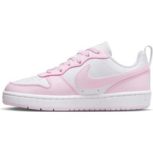 Kitty Shark Slide Nike Court Borough Low Recraft (Gs) DV5456-105 Beyaz-Pembe Kadın Spor Ayakkabı
