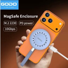 Godo 2230 M.2 Nvme SSD Muhafaza Kutusu+ Pd60W Magsafeli 10GBPS Süper Hızlı Magsafe Yapışkanlı Manyetik Telefon Tablet Macbook ipad Laptop Type-C Girişli Tüm Cihazlara Uyumlu Son Nesil Teknoloji