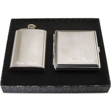 Hediye Shop Kişiye ve Isme Özel Çelik Matara ve Tabaka Seti