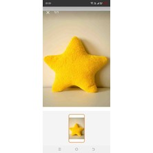 Beta Tasarım 2 Adet Dekoratif Yıldız Şekilli Yastık 35 cm