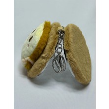 Tost Ekmeği Şekilli Peluş Çift Taraflı Aynalı Anahtarlık & Çanta Aksesuarı