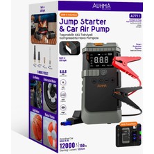 Auhma Areltar 4/1 Akü Takviye+Komprosör+Powebank+Led Fener 12.000 Mah