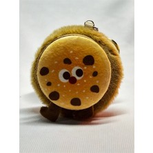 Sevimli Kurabiye Figürlü Peluş Anahtarlık / Çanta Süsü Aksesuarı Kahverengi