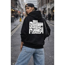 Camblys Unisex Graffiti Sırt Baskılı Oversize Kapüşonlu Sweatshirt