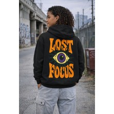 Camblys Lost Focus Baskılı Oversize Kapüşonlu Sweatshirt
