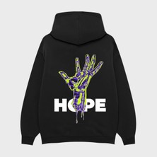 Camblys Hope El Baskılı Oversize Kapüşonlu Sweatshirt