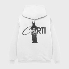 Camblys Unisex Carti Sırt Baskılı Oversize Kapüşonlu Sweatshirt