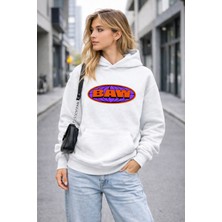 Camblys Baw Ön Baskılı Oversize Kapüşonlu Swaetshirt