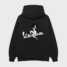 Camblys Motor Sırt Baskılı Oversize Kapüşonlu Sweatshirt