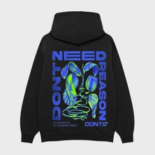 Camblys Need Sırt Baskılı Oversize Kapüşonlu Sweatshirt