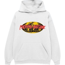 Camblys Fuckıngawesome Basıkılı Oversize Kapüşonlu Sweatshirt