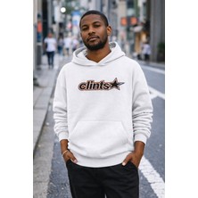 Camblys Clints Ön Yazı Baskılı Oversize Kapüşonlu Sweatshirt