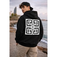 Camblys Logo Sırt Baskılı Oversize Kapüşonlu Sweatshirt
