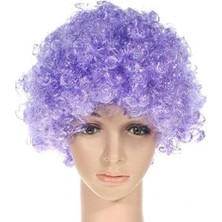 Mor Renkli Kıvırcık Peruk