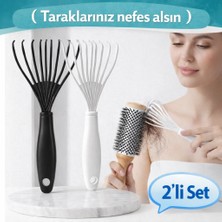 Neler Geldi Neler Siyah Renk  2 Adet  Pratik Saç Fırçası ve Tarak Temizleme Aparatı Tarak Temizleyici Mini Tırmık 8,5c
