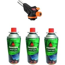 No 35 Moda 3 Kartuşlu Çakmak Pürmüz Seti - Turbo Tourch Kamp Piknik Pürmüz Seti