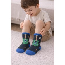 Gigi Giyim Gitar Baskılı Havlu Erkek Çocuk Soket Çorap