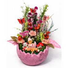 Akland Masal Bahçesi | Hoşgeldin Bebek Özel Tasarım Teraryum (Pembe)