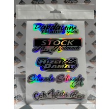 Hologram Kart Araba Arka Cam Yazıları 1 Adet Hologramlı Yeni Model