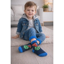 Gigi Giyim Dinozor Baskılı Havlu Erkek Çocuk Soket Çorap
