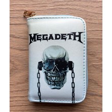 Megadeth Baskılı Beyaz Cüzdan