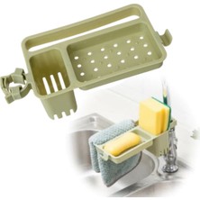 Nexgen Musluğa Takılan Sünger Havlu Askılı Sabun Hazneli Mutfak Banyo Lavabo Düzenleyici Organizer (4