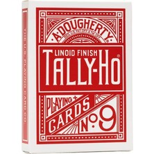 Tally-Ho Kırmızı Oyun Kartları Fan Back Poker Boyutu 55 Parça Kart Kağıdı