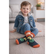 Gigi Giyim Dinozor Baskılı Havlu Erkek Çocuk Soket Çorap