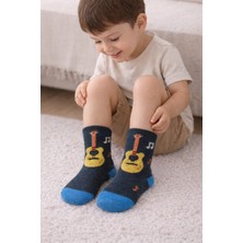 Gigi Giyim Gitar Baskılı Havlu Erkek Çocuk Soket Çorap