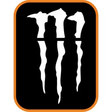 Beta Moda Hub Monster Pençe Far Veya Cam Altı Büyük Oto Sticker Beyaz 33*20 cm