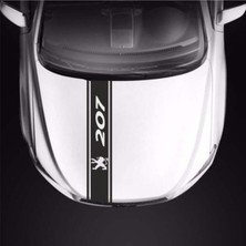 Beta Moda Hub Peugeot 207 Için Uyumlu Aksesuar Oto Kaput Şerit Sticker