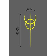 Beta Moda Hub Oto Kaput Şerit Sticker Dönence Daire Tasarım Sarı 20*60 cm
