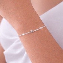 Yush Aksesuar T Harfli Su Yolu Çelik Bileklik