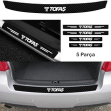Beta Moda Hub Tofaş Murat Için Uyumlu Aksesuar Oto Bağaj ve Kapı Eşiği Sticker Set Karbon