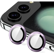 Hayat Store Samsung Galaxy Z Flip 5 Valdez Metal Kamera Lens - Derin Mor