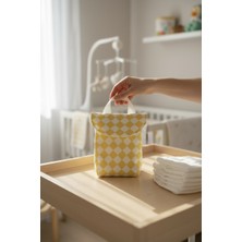 Soft and Baby Baklava Desenli Bez Çantası (Dijital Baskı Kalın Kumaş)