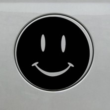 Beta Moda Hub Gülen Tasarım Su Geçirmez Çıkarılabilir Oto Sticker 2 Parça 10*10 cm