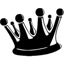 Beta Moda Hub Gölgeli Taç Oto Sticker Siyah 25 x 20 cm