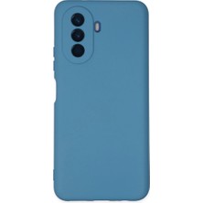Hayat Store Huawei Nova Y70 Kılıf Nano Içi Kadife Silikon - Mavi