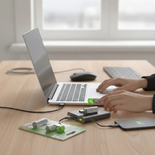 Marsilyan USB Ile Şarj Olabilen 2 Li 1450 Mah Lityum Kalın Şarjlı Kalem Pil