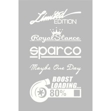 Beta Moda Hub Oto Arka Cam Sticker Model 3 Beyaz 20*35 cm