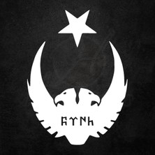 Beta Moda Hub Ay Yıldız Kartal Göktürkçe Türk Oto Sticker Beyaz 30*25 cm