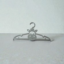 3D Tasarım Sevimli Inek Tasarımlı Çocuk Askısı (4lü) Gri