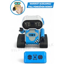 Yıldırım Oyuncak Uzaktan Kumandalı Sesli Işıklı Full Fonksiyon Müzikli 13 cm Sevimli ROBOT-360 Derece Rotasyon