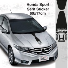 Beta Moda Hub Honda Için Uyumlu Aksesuar Oto Sport Kaput Şerit Sticker Siyah 60*17 cm