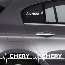 Beta Moda Hub Chery Için Uyumlu Aksesuar Oto Ritim Sticker 2 Adet 20*9 cm