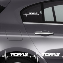 Beta Moda Hub Tofaş Serçe Için Uyumlu Aksesuar Oto Ritim Sticker 2 Adet 20*9 cm
